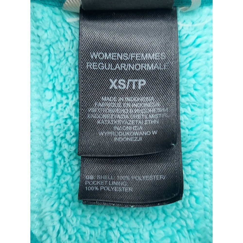 The NORTH FACE Fleece Jacket Womens XS Aqua Blue Full Zip Pockets Mock Neck - Picture 4 of 16